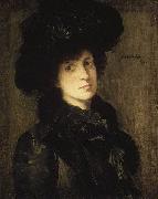 julian alden weir Girl in Black painting